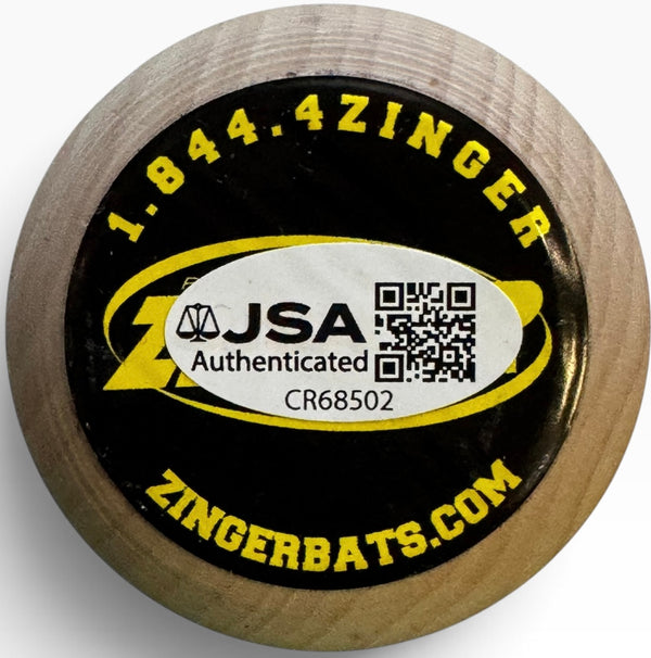 Elvis Andrus Rougned Odor Nomar Mazara Signed Zinger Bat (JSA)