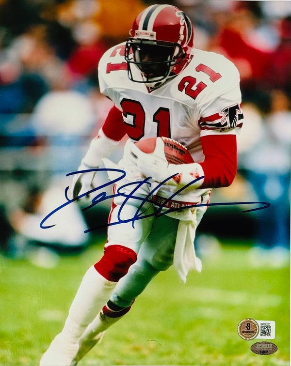 Deion Sanders Autographed Falcons 8x10 Photo (Beckett)