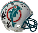 Dolphin Greats Multi Signed Mini Helmet (JSA)