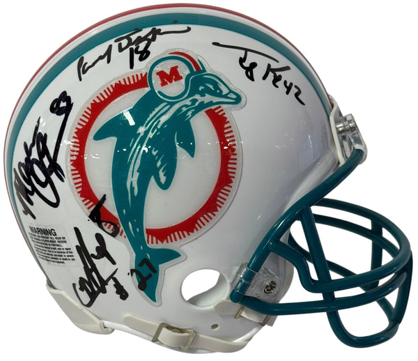 Dolphin Greats Multi Signed Mini Helmet (JSA)