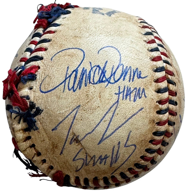 Sandlot Cast Signed Custom Baseball w/ Babe Ruth Facsimile (Beckett Witness)