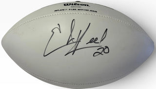 Ed Reed Autographed Wilson White Panel NFL Football (JSA)