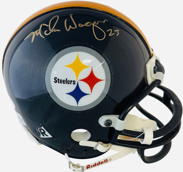 Mike Wagner Autographed Steelers Mini Helmet (JSA)