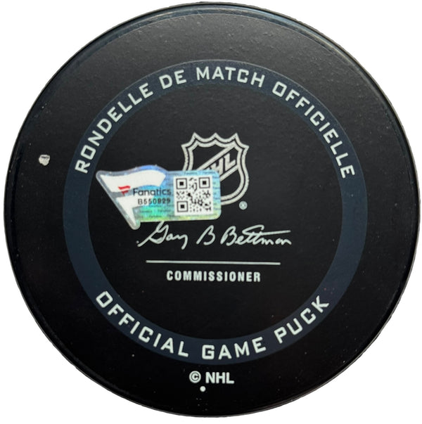 Leon Draisaitl Edmonton Oilers Authentic Autographed Official Game Puck (Fanatics)