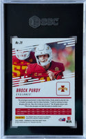 Brock Purdy 2022 Panini Chronicles Prestige Draft Picks Rookie Card #25 SGC 9
