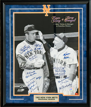 1962 New York Mets Autographed Framed Team Photo