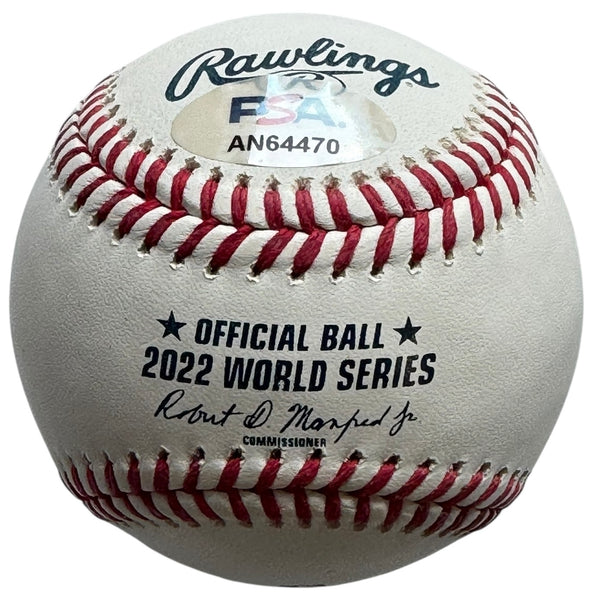 Jeremy Pena Autographed 2022 World Series Official Major League Baseball (PSA)