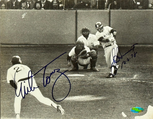 Mike Torrez & Bucky Dent Autographed Yankees 8x10 Photo (Steiner)