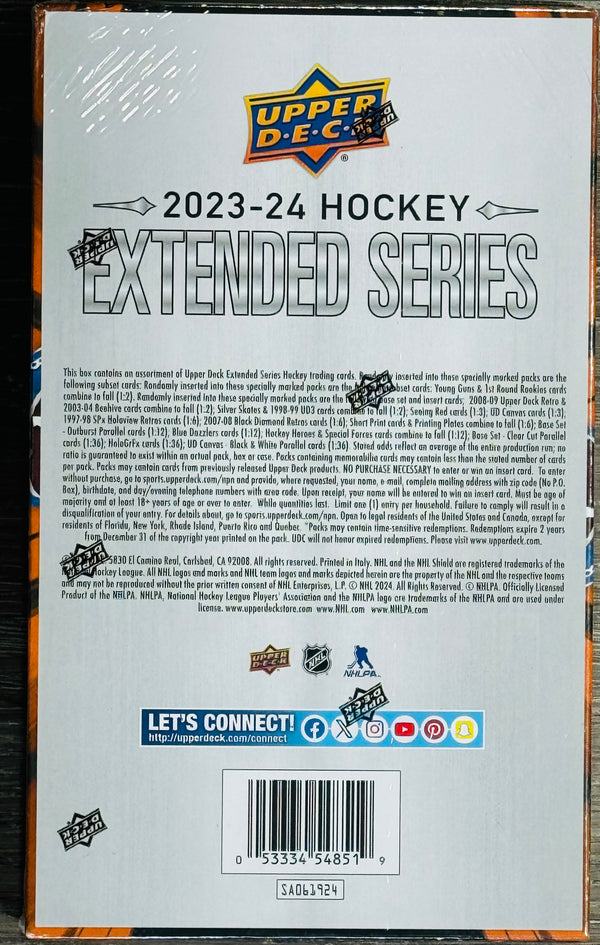 2023-24 Upper Deck Extended Series  Hockey Hobby Box