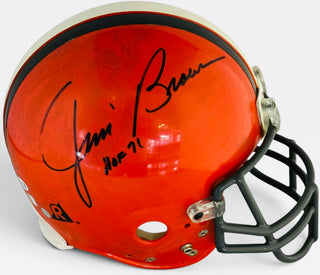 Jim Brown Autographed Cleveland Browns Vintage VS4 Full Size Authentic Helmet (JSA)