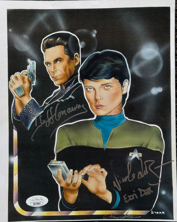 Jeff Conaway & Nicole DeBoer Autographed Print (JSA)