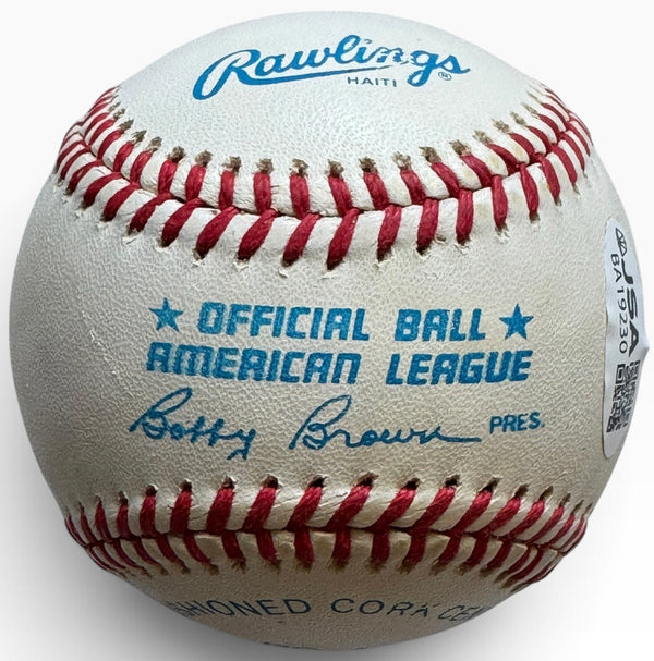 Mickey Mantle Autographed Official American League Baseball (JSA)
