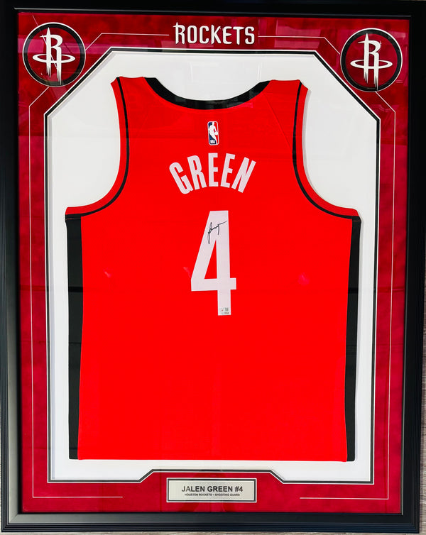 Jalen Green Autographed Framed Rockets Jersey (Fanatics)