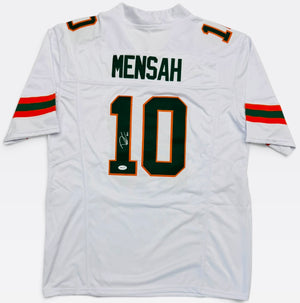 Darian Mensah autographed Miami Hurricanes Authentic Adidas Jersey (JSA)