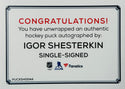 Igor Shesterkin New York Rangers Authentic Autographed Official Game Puck (Fanatics)