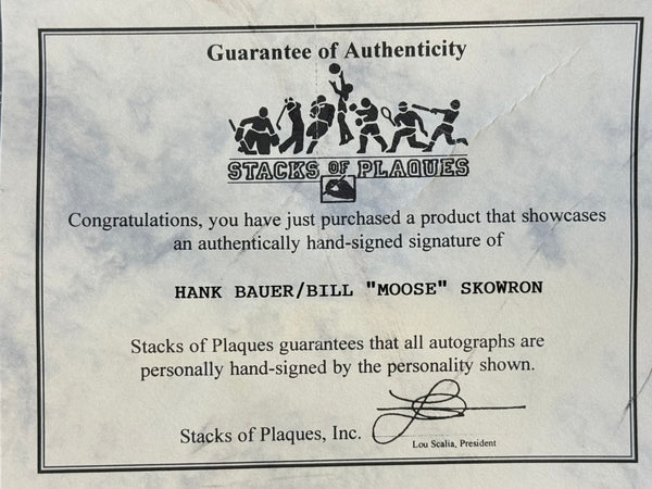 Hank Bauer & Moose Skowron Autographed Yankees 8x10 Photo