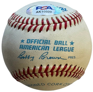 Roger Clemens Autographed Official American League Baseball (PSA)