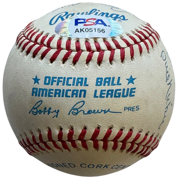 300 Win Club Autographed Official American League Baseball (PSA Auto Grade 9)