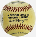 Sandy Koufax & Warren Spahn Autographed Official National League Baseball (JSA)