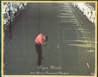 Tiger Woods 2005 Masters Tournament Champion Unsigned Canvas Framed (Upper Deck)