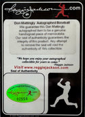 Don Arthur Mattingly Autographed Official Major League Baseball (Reggie Jackson.com)