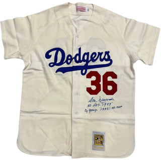 Don Newcombe Autographed Authentic Mitchell & Ness Jersey