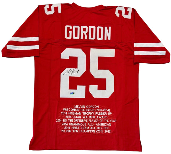 Melvin Gordon Autographed Badgers Jersey (Gordon Hologram)