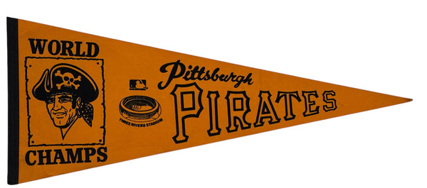 1960's Pittsburgh Pirates Large Vintage Pennant Banner