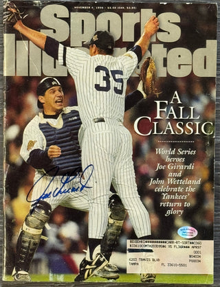 Joe Girardi Autographed Sports illustrated Program September 4 1996