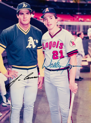 Jose Canseco & Wally Joyner Autographed 8x10 Baseball Photo