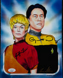 Garrett Wang & Jennifer Lien Autographed Star Trek Voyager Print (JSA)