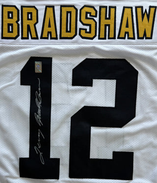Terry Bradshaw Autographed Pittsburgh Steelers Custom Jersey (Bradshaw Holo)