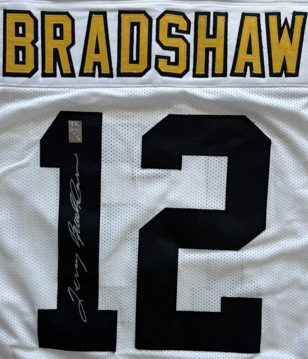 Terry Bradshaw Autographed Pittsburgh Steelers Custom Jersey (Bradshaw Holo)