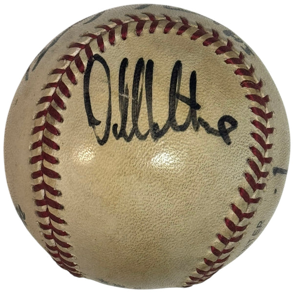 Jeff Conine Bob Natal Rick Renteria Darrell Whitmore Signed Official NL Baseball