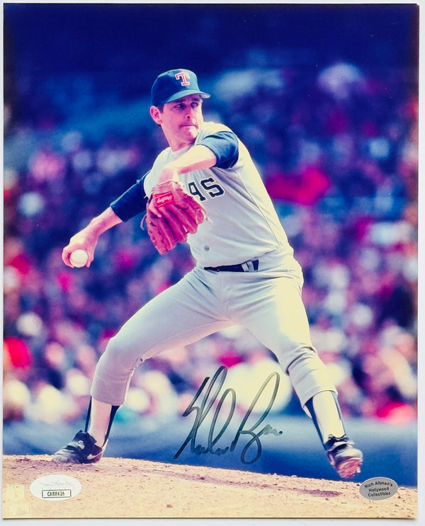 Nolan Ryan Autographed Texas Rangers 8x10 Baseball Photo (JSA)