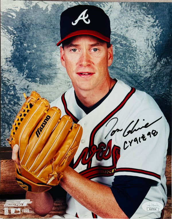 Tom Glavine Autographed 8x10 Baseball Photo (JSA)