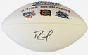 Randy Moss Autographed Patriots White Panel Wilson Football (JSA)