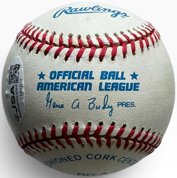 Dick Williams Autographed Official Americian League Baseball (JSA)