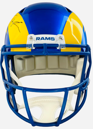 Tyler Higbee Autographed Rams Speed Helmet (JSA)
