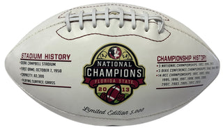 Jimbo Fisher Autographed Florida State National Championship Logo Football