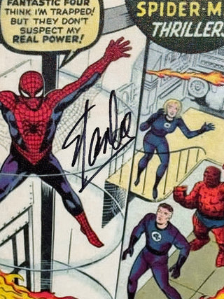 Stan Lee Autographed The Amazing Spider Man 14 x 21 Canvas Stretched