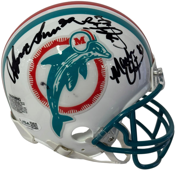 Dolphin Greats Multi Signed Mini Helmet (JSA)