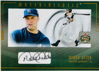 Derek Jeter 2003 Fleer Focus Materialistic Autographed Card