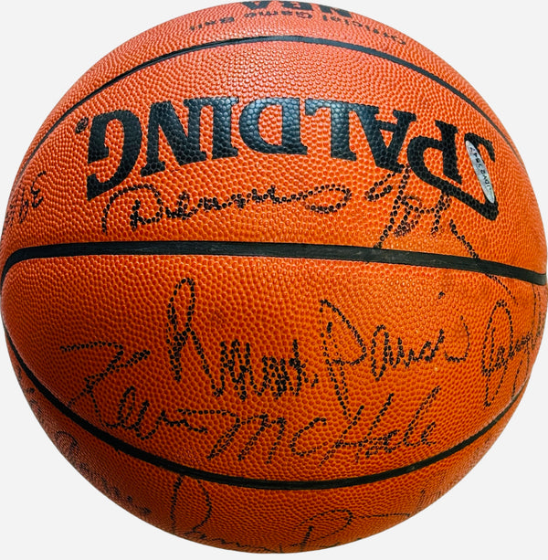 1985-86 Boston Celtics Team Signed Basketball LE 39/500 (UDA)