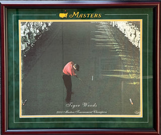 Tiger Woods 2005 Masters Tournament Champion Unsigned Canvas Framed (Upper Deck)