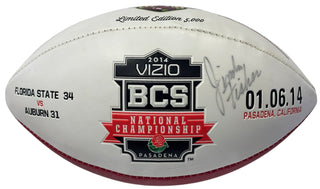 Jimbo Fisher Autographed Florida State National Championship Logo Football