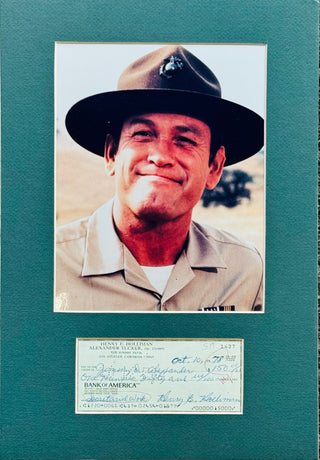 Henry Holliman Autographed Check with Unsigned 8x10 Photo