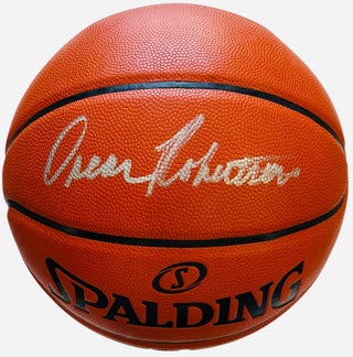 Oscar Robertson Autographed Spalding Basketball (PSA)