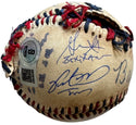 Sandlot Cast Signed Custom Baseball w/ Babe Ruth Facsimile (Beckett Witness)