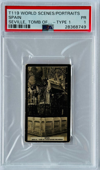 T119 World Scenes/Portraits Spain Piedmont Cigarettes Tobacco Card PSA PR1